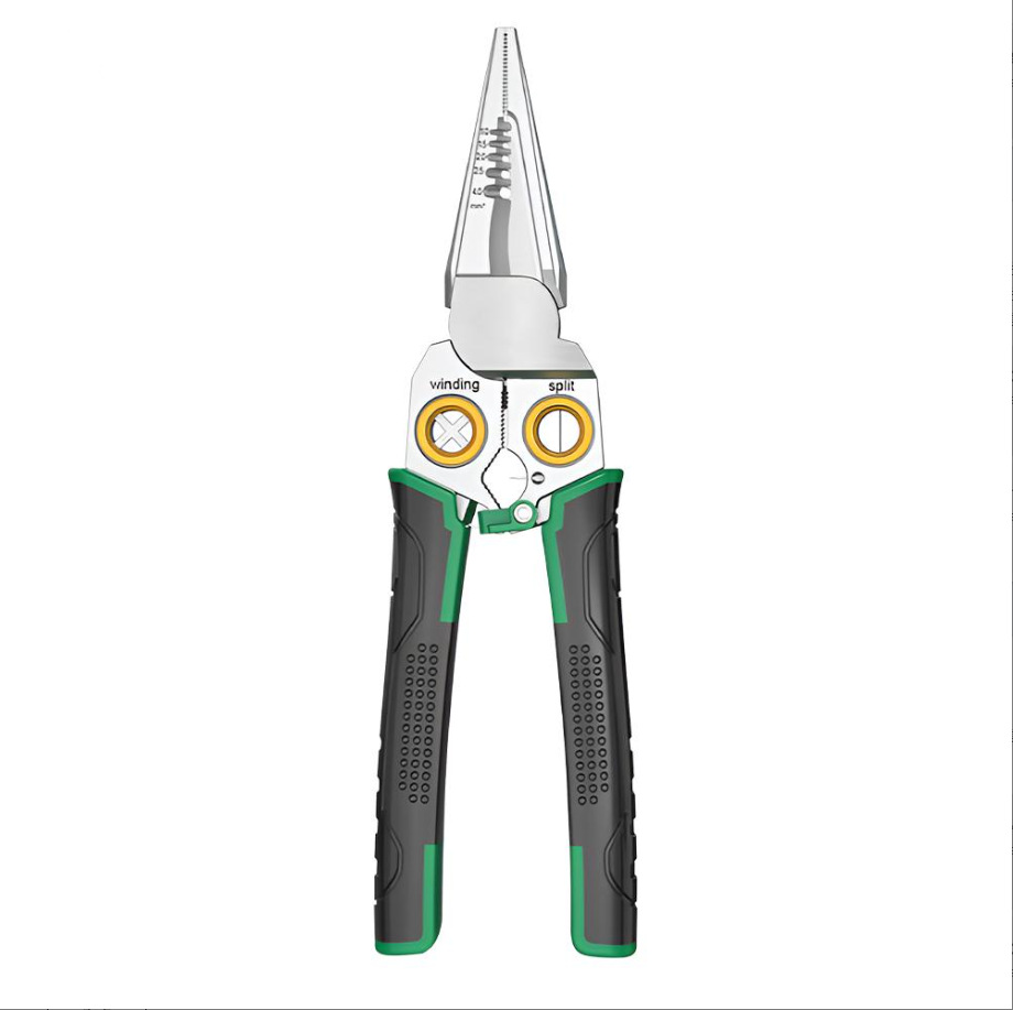 8 in 1 Wire Stripper Twister for Cutting and Pulling Wires Cable Scissors,Voltage Tester Pliers